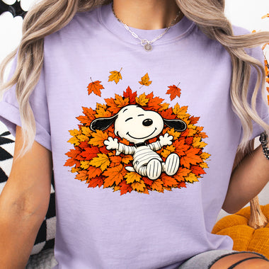 Snoopy Fall Leaves DTF Transfer DTF Heat Press Transfer from Sweet Tee Transfers