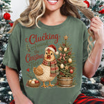 Clucking Around the Christmas Tree DTF Transfer DTF Heat Press Transfer from Sweet Tee Transfers