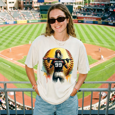 Custom Softball Girl Back DTF Transfer DTF Heat Press Transfer from Sweet Tee Transfers