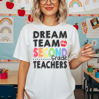 Dream Team Second Grade Teachers DTF Transfer DTF Heat Press Transfer from Sweet Tee Transfers