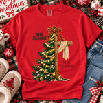 The Season the Reason Tree Cross DTF Transfer DTF Heat Press Transfer from Sweet Tee Transfers