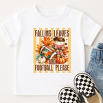 Falling Leaves and Football Please DTF Transfer DTF Heat Press Transfer from Sweet Tee Transfers
