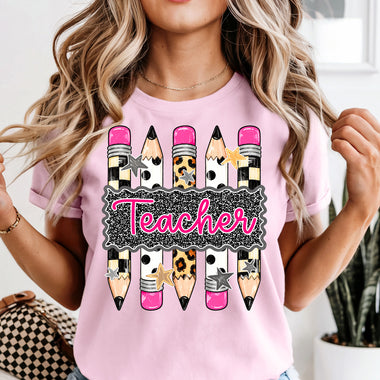 Teacher Pencils DTF Transfer DTF Heat Press Transfer from Sweet Tee Transfers