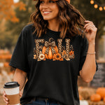 Leopard Fall with Pumpkin DTF Transfer DTF Heat Press Transfer from Sweet Tee Transfers