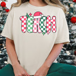 Teach Christmas Checkered DTF Transfer DTF Heat Press Transfer from Sweet Tee Transfers