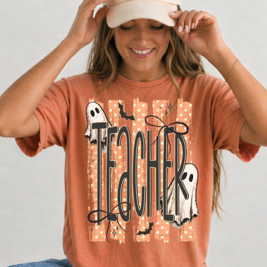 Halloween Ghost Teacher DTF Transfer DTF Heat Press Transfer from Sweet Tee Transfers