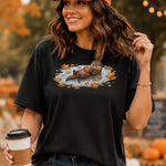 Fall Otter with Pumpkin DTF Transfer DTF Heat Press Transfer from Sweet Tee Transfers