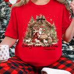 Every Knee Shall Bow Santa With Nativity DTF Transfer DTF Heat Press Transfer from Sweet Tee Transfers