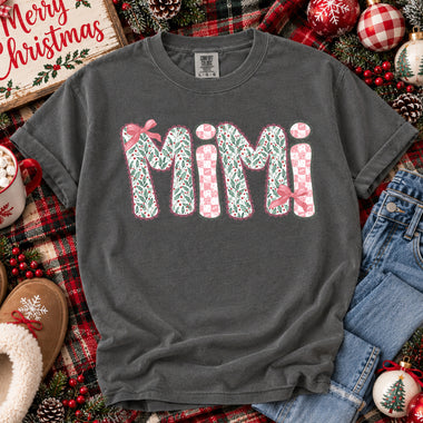 Mimi Pink Christmas DTF Transfer DTF Heat Press Transfer from Sweet Tee Transfers