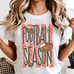 Football Season Striped Orange DTF Transfer DTF Heat Press Transfer from Sweet Tee Transfers