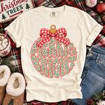 Retro Merry and Bright Ornament DTF Transfer DTF Heat Press Transfer from Sweet Tee Transfers