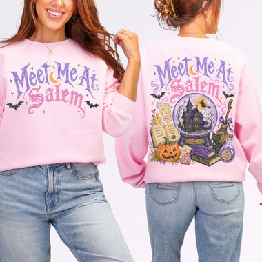 Meet Me at Salem Front and Back DTF Transfer DTF Heat Press Transfer from Sweet Tee Transfers