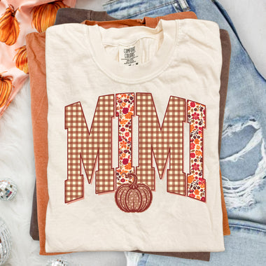 Fall Checkered Mimi DTF Transfer DTF Heat Press Transfer from Sweet Tee Transfers