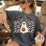 Boo Halloween Girl Ghost Bow Bats Pumpkin DTF Transfer DTF Heat Press Transfer from Sweet Tee Transfers