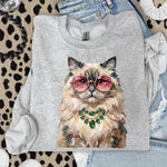 Glam Cat DTF Transfer DTF Heat Press Transfer from Sweet Tee Transfers
