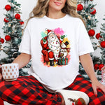 Santa with Snowman DTF Transfer DTF Heat Press Transfer from Sweet Tee Transfers