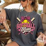 Softball Mom Pink Cheetah Bow DTF Transfer DTF Heat Press Transfer from Sweet Tee Transfers