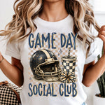 Game Day Social Club Checkered DTF Transfer DTF Heat Press Transfer from Sweet Tee Transfers