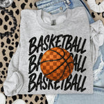 Basketball Stacked Checkered Basketball DTF Transfer DTF Heat Press Transfer from Sweet Tee Transfers