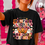 Pumpkin Kisses & Haunted Wishes DTF Transfer DTF Heat Press Transfer from Sweet Tee Transfers