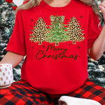 Merry Christmas Leopard Trees DTF Transfer DTF Heat Press Transfer from Sweet Tee Transfers