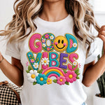 Good Vibes DTF Transfer DTF Heat Press Transfer from Sweet Tee Transfers