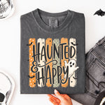 Haunted and Happy DTF Transfer DTF Heat Press Transfer from Sweet Tee Transfers