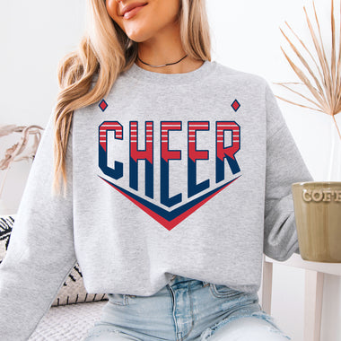 Cheer Red and Blue DTF Transfer DTF Heat Press Transfer from Sweet Tee Transfers