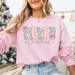 Merry Christmas Pink DTF Transfer DTF Heat Press Transfer from Sweet Tee Transfers