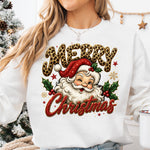 Leopard Merry Christmas Santa DTF Transfer DTF Heat Press Transfer from Sweet Tee Transfers