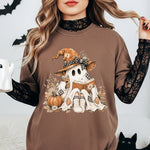 Fall Ghost Reading DTF Transfer DTF Heat Press Transfer from Sweet Tee Transfers