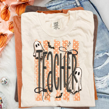 Halloween Ghost Teacher DTF Transfer DTF Heat Press Transfer from Sweet Tee Transfers