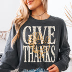 Give Thanks Turkey DTF Transfer DTF Heat Press Transfer from Sweet Tee Transfers