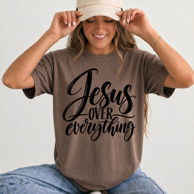 Jesus over Everything DTF Transfer DTF Heat Press Transfer from Sweet Tee Transfers