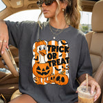 Trick or Treat Pumpkin Goose DTF Transfer DTF Heat Press Transfer from Sweet Tee Transfers