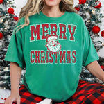 Merry Christmas Varsity Santa DTF Transfer DTF Heat Press Transfer from Sweet Tee Transfers