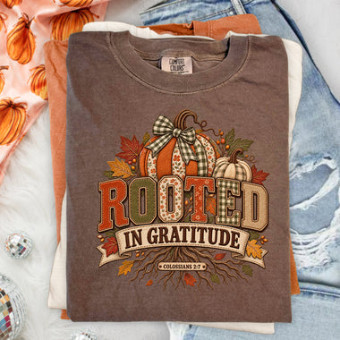 Rooted in Gratitude DTF Transfer DTF Heat Press Transfer from Sweet Tee Transfers