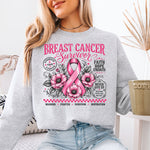 Breast Cancer Survivor DTF Transfer DTF Heat Press Transfer from Sweet Tee Transfers