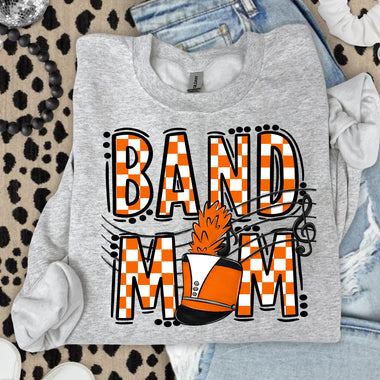 Retro Band Mom Orange DTF Transfer DTF Heat Press Transfer from Sweet Tee Transfers