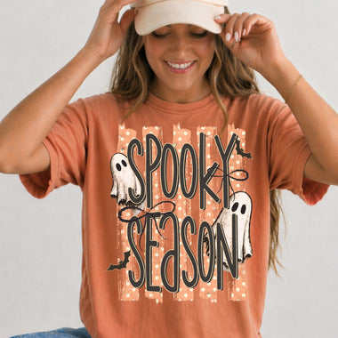 Spooky Season Striped Light DTF Transfer DTF Heat Press Transfer from Sweet Tee Transfers