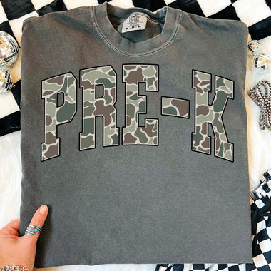 Camo Pre-K DTF Transfer DTF Heat Press Transfer from Sweet Tee Transfers
