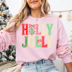Holly Jolly with Tree DTF Transfer DTF Heat Press Transfer from Sweet Tee Transfers