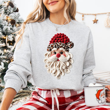 Leopard Crochet Santa DTF Transfer DTF Heat Press Transfer from Sweet Tee Transfers