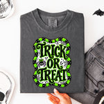 Trick or Treat Green DTF Transfer DTF Heat Press Transfer from Sweet Tee Transfers