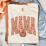 Fall Checkered MAMA DTF Transfer DTF Heat Press Transfer from Sweet Tee Transfers