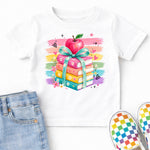 Back to School Brushstroke Book Stack DTF Transfer DTF Heat Press Transfer from Sweet Tee Transfers