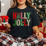 Holly Jolly with Tree DTF Transfer DTF Heat Press Transfer from Sweet Tee Transfers