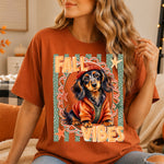Fall Vibes Stripes Dachshund DTF Transfer DTF Heat Press Transfer from Sweet Tee Transfers
