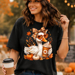 Fall Goose with Coffee DTF Transfer DTF Heat Press Transfer from Sweet Tee Transfers