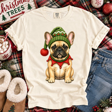 Christmas Dog Frenchie DTF Transfer DTF Heat Press Transfer from Sweet Tee Transfers